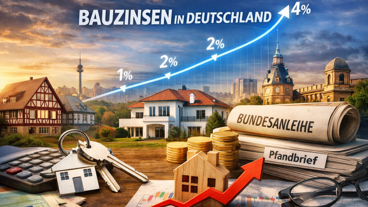 Foto Die Bauzinsen sind zur�ck � und sie haben den Immobilienmarkt grundlegend ver�ndert. W�hrend K�ufer in Baden-Baden, Karlsruhe, Rastatt und Gaggenau noch vor wenigen Jahren von historisch niedrigen Zinsen unter einem Prozent profitieren konnten, liegt das aktuelle Niveau heute bei rund vier Prozent. Was auf den ersten Blick nach einem moderaten Anstieg klingt, hat in der Praxis enorme Auswirkungen: Finanzierungen sind deutlich teurer geworden, monatliche Raten sp�rbar gestiegen und viele Kaufentscheidungen m�ssen komplett neu gedacht werden.<br><br>Doch wer die Entwicklung der Bauzinsen nur oberfl�chlich betrachtet, �bersieht den entscheidenden Punkt. Denn Bauzinsen werden nicht einfach von der Europ�ischen Zentralbank festgelegt. Sie entstehen am Kapitalmarkt � beeinflusst von Inflation, Staatsanleihen, Pfandbriefen und den Erwartungen globaler Investoren. Genau deshalb sind sie oft schneller und dynamischer in Bewegung, als viele Immobilienk�ufer erwarten.<br><br>Gerade in wirtschaftsstarken Regionen wie Karlsruhe oder im hochpreisigen Markt von Baden-Baden entscheidet dieses Verst�ndnis zunehmend dar�ber, ob eine Immobilie finanzierbar ist oder nicht. Auch in Rastatt und Gaggenau zeigt sich: Der Zins ist heute einer der wichtigsten Hebel f�r die gesamte Investitionsentscheidung � oft sogar wichtiger als der Kaufpreis selbst.<br><br>In diesem Artikel erf�hrst du, wie sich die Bauzinsen in den letzten zehn Jahren entwickelt haben, welche Mechanismen wirklich dahinterstecken und worauf du als K�ufer oder Investor jetzt besonders achten solltest.