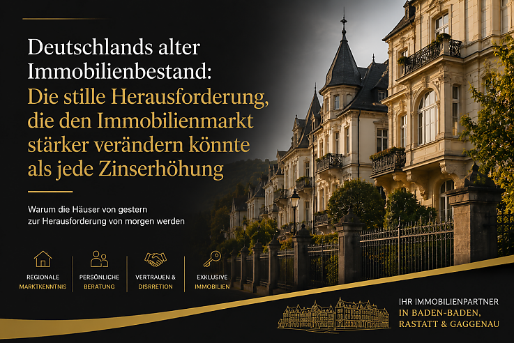 Foto Wenn heute über den deutschen Immobilienmarkt gesprochen wird, drehen sich die meisten Diskussionen um Bauzinsen, Immobilienpreise oder den Mangel an Wohnraum. Kaum eine Woche vergeht ohne neue Schlagzeilen über die Entwicklung der Finanzierungszinsen, die Schwierigkeiten im Neubau oder politische Debatten über Förderprogramme. Dabei wächst im Hintergrund eine Herausforderung heran, die den deutschen Immobilienmarkt langfristig möglicherweise deutlich stärker verändern wird als jede Entscheidung der Europäischen Zentralbank.<br><br>Deutschlands Wohnungsbestand wird alt. Sehr alt.<br><br>Ein erheblicher Teil der Immobilien, die heute bewohnt werden, stammt aus einer Zeit, in der Energieeffizienz, Wärmedämmung oder nachhaltige Heizsysteme praktisch keine Rolle spielten. Millionen Häuser wurden in den 1960er-, 1970er- und 1980er-Jahren errichtet und prägen bis heute das Bild deutscher Wohngebiete. Jahrzehntelang funktionierte dieses System hervorragend. Die Häuser boten Familien ausreichend Platz, die Grundstücke waren großzügig und die Energiekosten spielten im Alltag vieler Menschen nur eine untergeordnete Rolle.<br><br>Heute hat sich die Welt verändert. Energiepreise haben eine andere Bedeutung als noch vor dreißig oder vierzig Jahren. Käufer denken anders. Banken bewerten Immobilien anders. Und auch die Politik blickt heute mit anderen Augen auf den Gebäudebestand als früher.<br><br>Die eigentliche Herausforderung des deutschen Immobilienmarktes liegt deshalb nicht auf den Baustellen neuer Wohngebiete. Sie liegt in den Millionen bestehenden Häusern, die bereits heute den größten Teil unseres Wohnraums ausmachen. Foto Wenn heute über den deutschen Immobilienmarkt gesprochen wird, drehen sich die meisten Diskussionen um Bauzinsen, Immobilienpreise oder den Mangel an Wohnraum. Kaum eine Woche vergeht ohne neue Schlagzeilen über die Entwicklung der Finanzierungszinsen, die Schwierigkeiten im Neubau oder politische Debatten über Förderprogramme. Dabei wächst im Hintergrund eine Herausforderung heran, die den deutschen Immobilienmarkt langfristig möglicherweise deutlich stärker verändern wird als jede Entscheidung der Europäischen Zentralbank.<br><br>Deutschlands Wohnungsbestand wird alt. Sehr alt.<br><br>Ein erheblicher Teil der Immobilien, die heute bewohnt werden, stammt aus einer Zeit, in der Energieeffizienz, Wärmedämmung oder nachhaltige Heizsysteme praktisch keine Rolle spielten. Millionen Häuser wurden in den 1960er-, 1970er- und 1980er-Jahren errichtet und prägen bis heute das Bild deutscher Wohngebiete. Jahrzehntelang funktionierte dieses System hervorragend. Die Häuser boten Familien ausreichend Platz, die Grundstücke waren großzügig und die Energiekosten spielten im Alltag vieler Menschen nur eine untergeordnete Rolle.<br><br>Heute hat sich die Welt verändert. Energiepreise haben eine andere Bedeutung als noch vor dreißig oder vierzig Jahren. Käufer denken anders. Banken bewerten Immobilien anders. Und auch die Politik blickt heute mit anderen Augen auf den Gebäudebestand als früher.<br><br>Die eigentliche Herausforderung des deutschen Immobilienmarktes liegt deshalb nicht auf den Baustellen neuer Wohngebiete. Sie liegt in den Millionen bestehenden Häusern, die bereits heute den größten Teil unseres Wohnraums ausmachen.