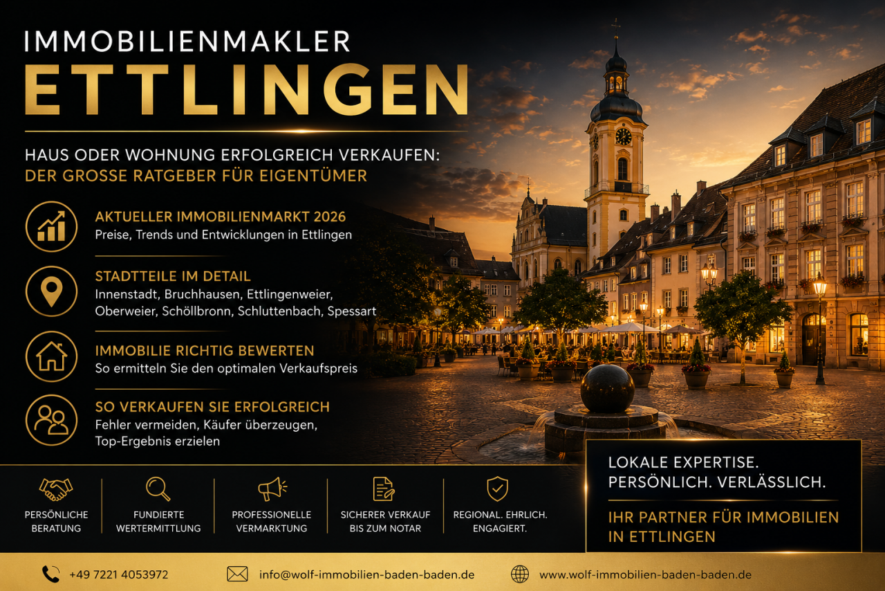 Foto Wer heute eine Immobilie in Ettlingen verkaufen m�chte, stellt schnell fest, dass sich der Markt in den vergangenen Jahren deutlich ver�ndert hat. W�hrend sich H�user und Wohnungen noch vor einigen Jahren oft innerhalb weniger Tage verkaufen lie�en und Kaufinteressenten teilweise bereit waren, deutlich �ber dem Angebotspreis zu bieten, pr�sentiert sich der Markt heute wesentlich differenzierter. K�ufer vergleichen genauer, Banken pr�fen Finanzierungen strenger und auch die Erwartungen an Zustand, Energieeffizienz und Preisgestaltung sind erheblich gestiegen.