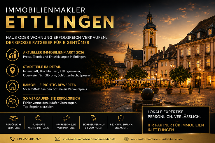 Foto Wer heute eine Immobilie in Ettlingen verkaufen m�chte, stellt schnell fest, dass sich der Markt in den vergangenen Jahren deutlich ver�ndert hat. W�hrend sich H�user und Wohnungen noch vor einigen Jahren oft innerhalb weniger Tage verkaufen lie�en und Kaufinteressenten teilweise bereit waren, deutlich �ber dem Angebotspreis zu bieten, pr�sentiert sich der Markt heute wesentlich differenzierter. K�ufer vergleichen genauer, Banken pr�fen Finanzierungen strenger und auch die Erwartungen an Zustand, Energieeffizienz und Preisgestaltung sind erheblich gestiegen.