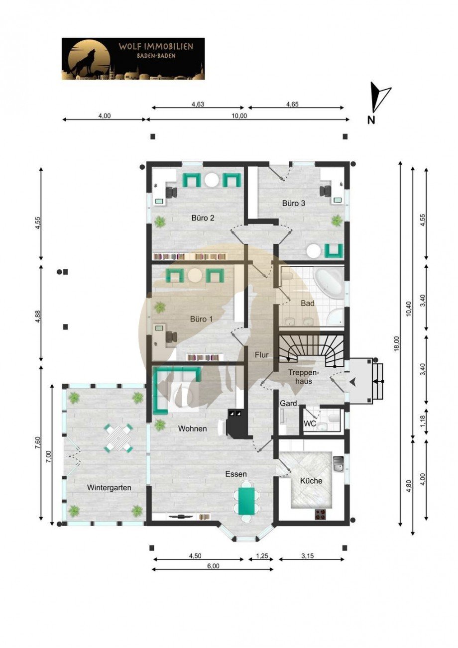 Grundriss Gewerbe Lauf Erdgeschosswohnung Lauf