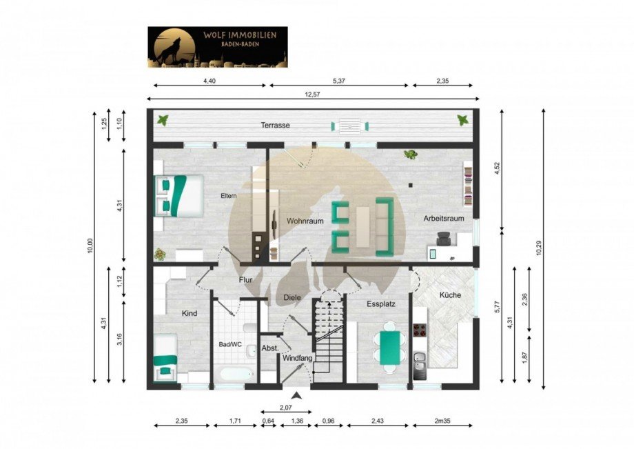 Grundriss EG Einfamilienhaus Gernsbach