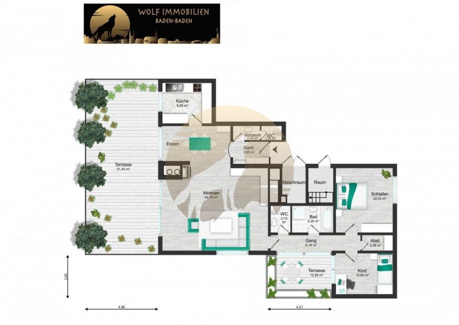 wohnung-gernsbach-grundriss-wolf-immobilien Penthousewohnung Gernsbach