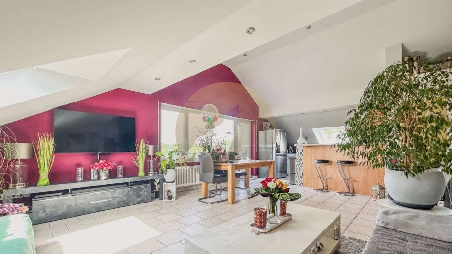 wohnung-rastatt-rheinmuenster-wohnzimmer-wolf-immobilien Dachgeschosswohnung Rheinm�nster