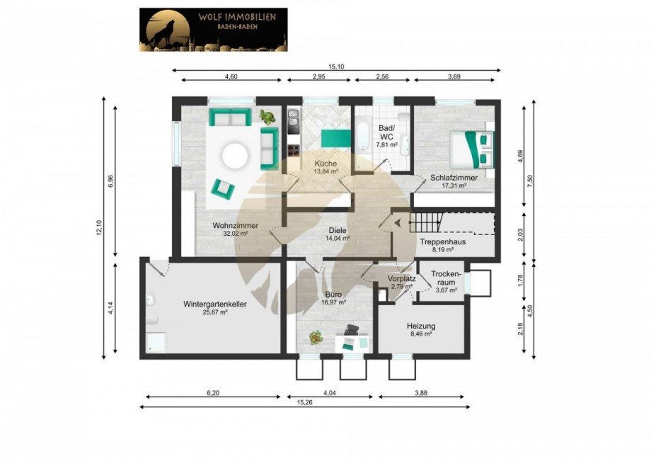 haus-kuppenheim-grundriss-ug-wolf-immobilien Zweifamilienhaus Kuppenheim