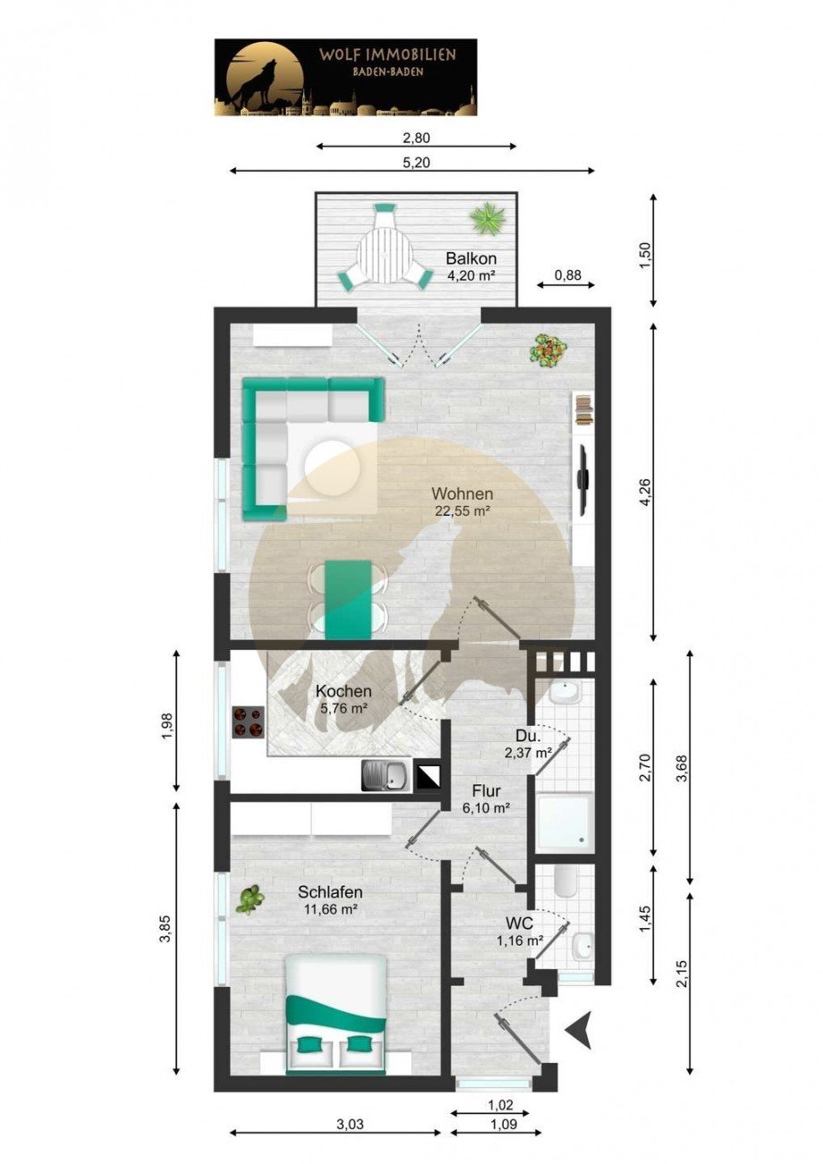 wohnung-baden-baden-grundriss-wolf-immobilien Etagenwohnung Baden-Baden