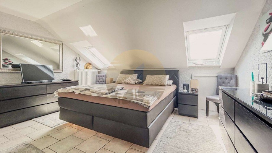 wohnung-rastatt-rheinmuenster-schlafzimmer-wolf-immobilien Dachgeschosswohnung Rheinm�nster