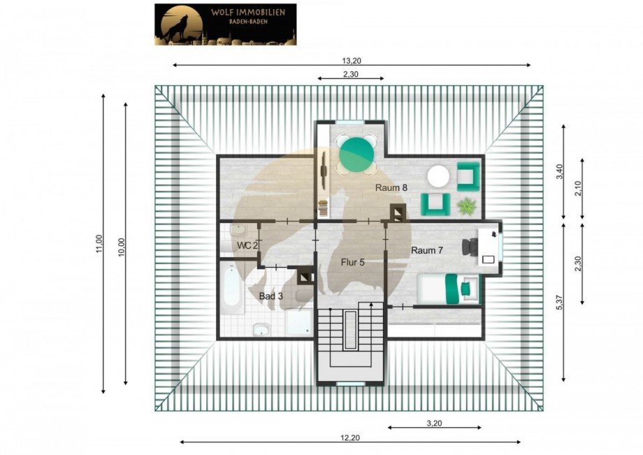Grundriss Dachgeschoss Mehrfamilienhaus Gaggenau