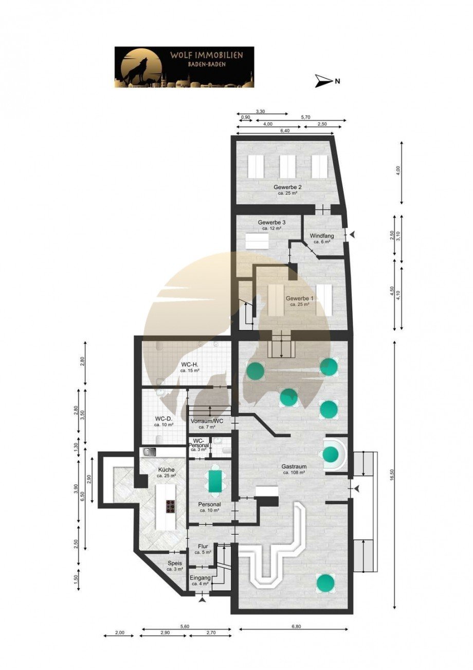 Grundriss EG Mehrfamilienhaus B�hl