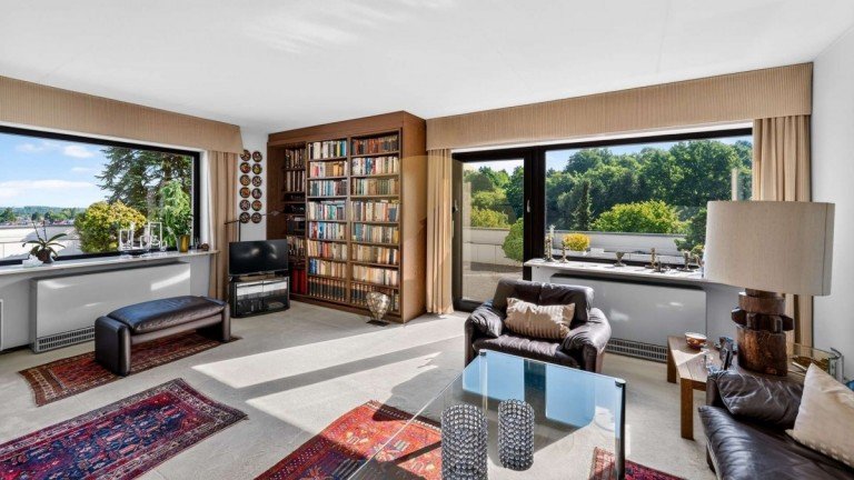 Wohnzimmer Baden-Baden Terrassenwohnung Gro�z�gige Terrassenwohnung mit traumhaftem Weitblick am Waldrand von Baden-Baden