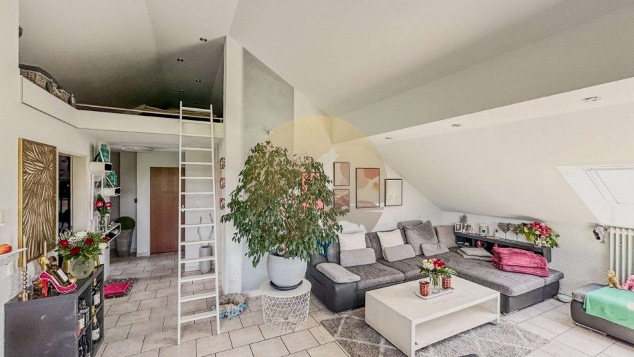 wohnung-rastatt-rheinmuenster-wohnzimmer-wolf-immobilien Dachgeschosswohnung Rheinm�nster