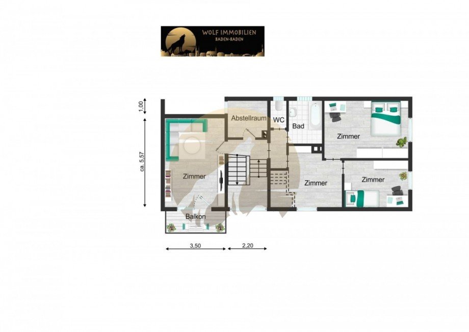 Grundriss OG Zweifamilienhaus Baden-Baden