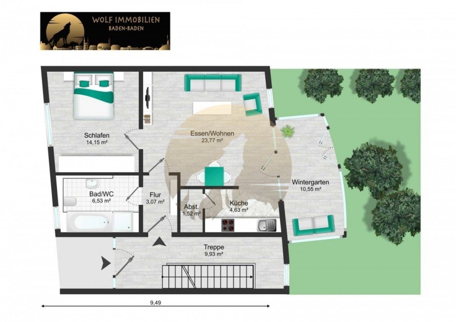 Grundriss Wohnung Ettlingen Erdgeschosswohnung Ettlingen