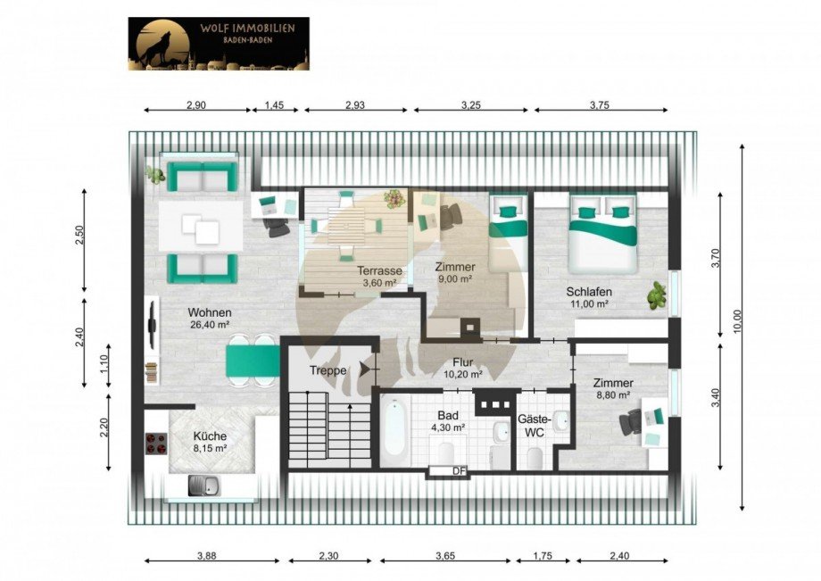 wohnung-baden-baden-grundriss-wolf-immobilien Dachgeschosswohnung Baden-Baden